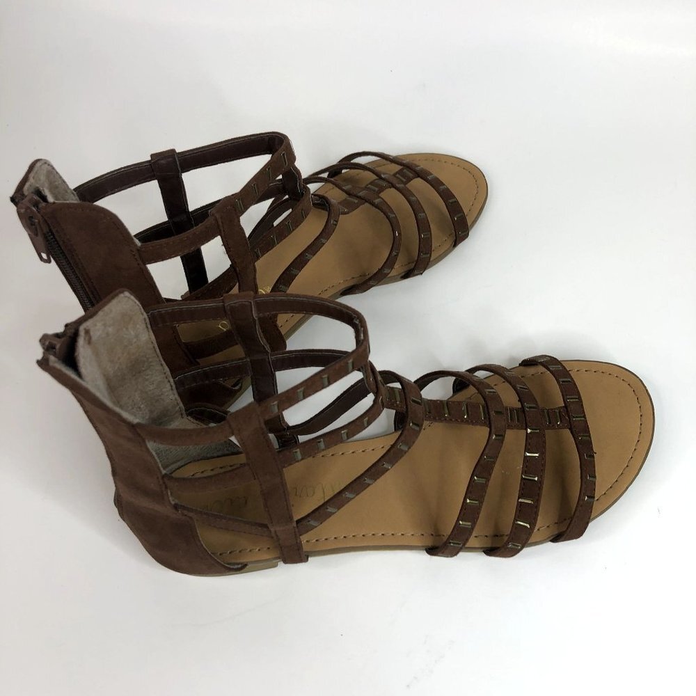 Altard State Women's Sandals Size 9 Brown Shoes with Gold Studs - Picture 3 of 8